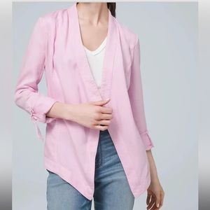 WHBM Drape-Front Roll-Sleeve Jacket